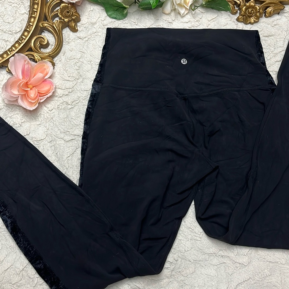 Black Velour Lululemon Leggings